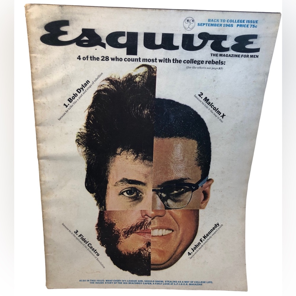 ESQUIRE Magazine SEPTEMBER 1965 MALCOLM X Castro Kennedy advertising